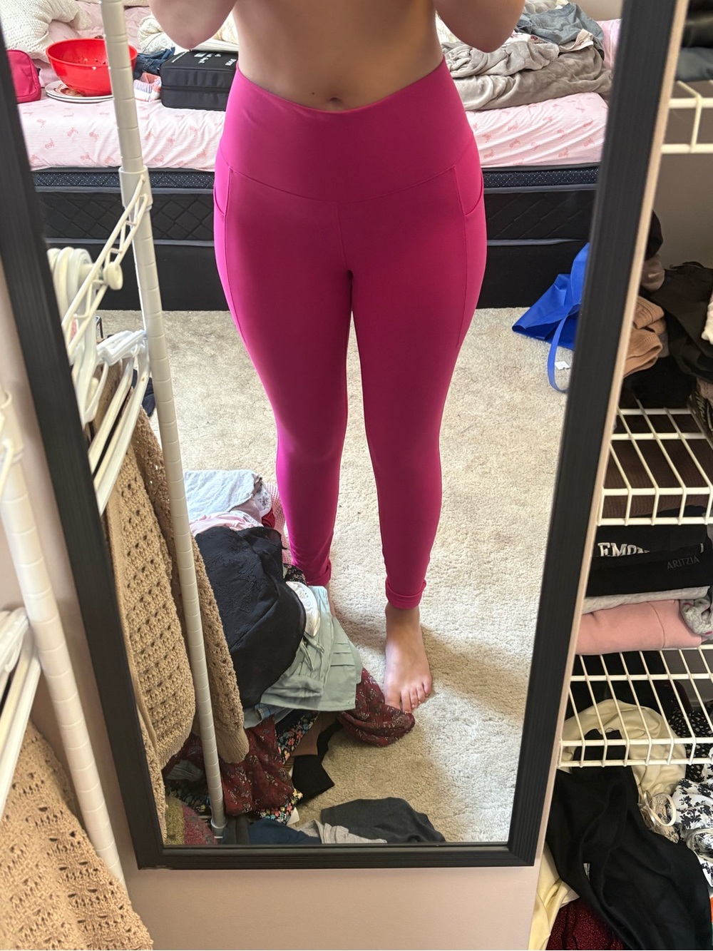 Women's High-Rise Pink Leggings